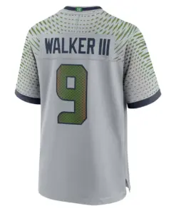Kenneth Walker III Seattle Seahawks Nike Rivalries Collection Game Jersey - Grey - Mens - Grey - Image 3