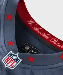 Stefon Diggs New England Patriots Nike 2025 Rivalries Collection Game Jersey - Storm Blue - Image 4