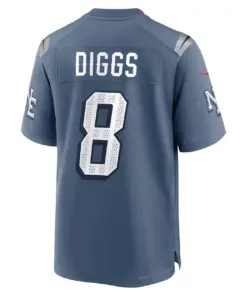 Stefon Diggs New England Patriots Nike 2025 Rivalries Collection Game Jersey - Storm Blue - Image 3