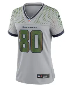 Alternative view of Steve Largent Seattle Seahawks Nike Women's 2025 Rivalries Collection Retired Player Game Jersey - Wolf Gray