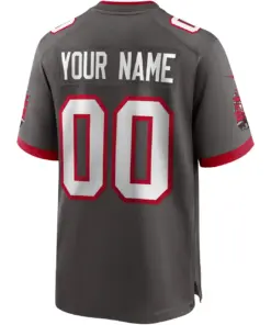 Alternative view of Tampa Bay Buccaneers Nike Alternate Deep Custom Game Jersey - Deep Pewter - Custom Mens - Pewter
