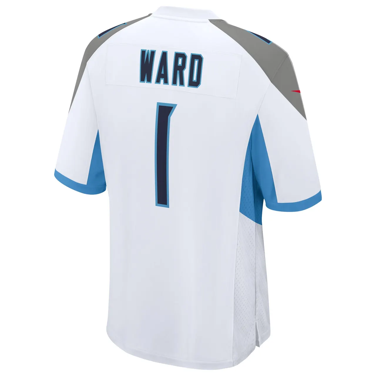 Draft First Round Pick Cameron Ward Tennessee Titans Nike 2025 Road Game Jersey - White - Cameron Ward Mens - White - Image 3
