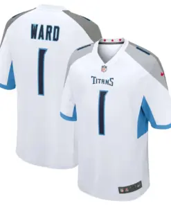 Draft First Round Pick Cameron Ward Tennessee Titans Nike 2025 Road Game Jersey - White - Cameron Ward Mens - White