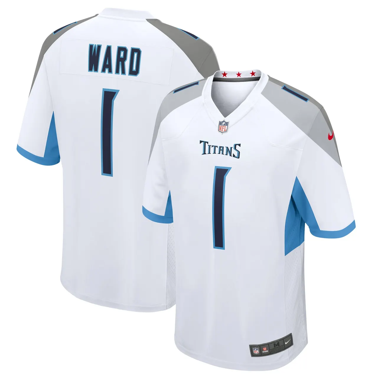 Draft First Round Pick Cameron Ward Tennessee Titans Nike 2025 Road Game Jersey - White - Cameron Ward Mens - White