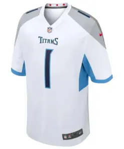 Alternative view of Draft First Round Pick Cameron Ward Tennessee Titans Nike 2025 Road Game Jersey - White - Cameron Ward Mens - White