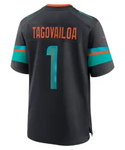 Tua Tagovailoa Miami Dolphins Nike 2025 Rivalries Collection Game Jersey - Pitch Blue - Image 3