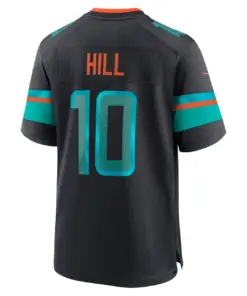 Tyreek Hill Miami Dolphins Nike 2025 Rivalries Collection Game Jersey - Pitch Blue - Image 3